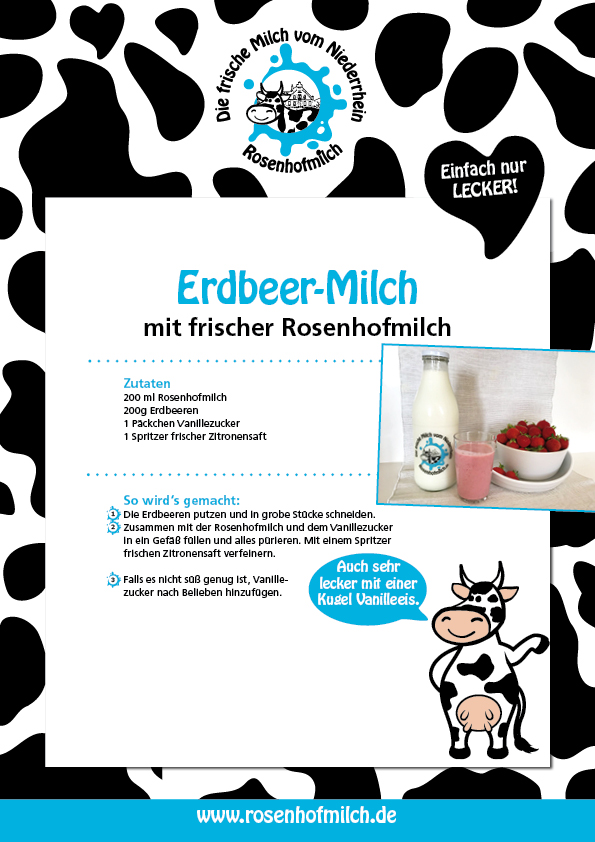 erdbeer-milch-shake rezept rosenhofmilch